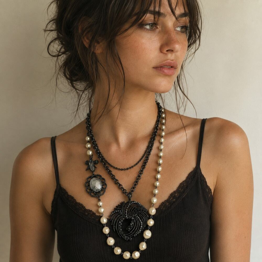Vintage Y2k Multistrand Necklace